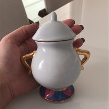 Load image into Gallery viewer, Cartoon Beauty And The Beast Teapot Mug Mrs Potts Chip Tea Pot Cup Set Cogsworth Porcelain Gift 18K Gold-plated Painted Enamel
